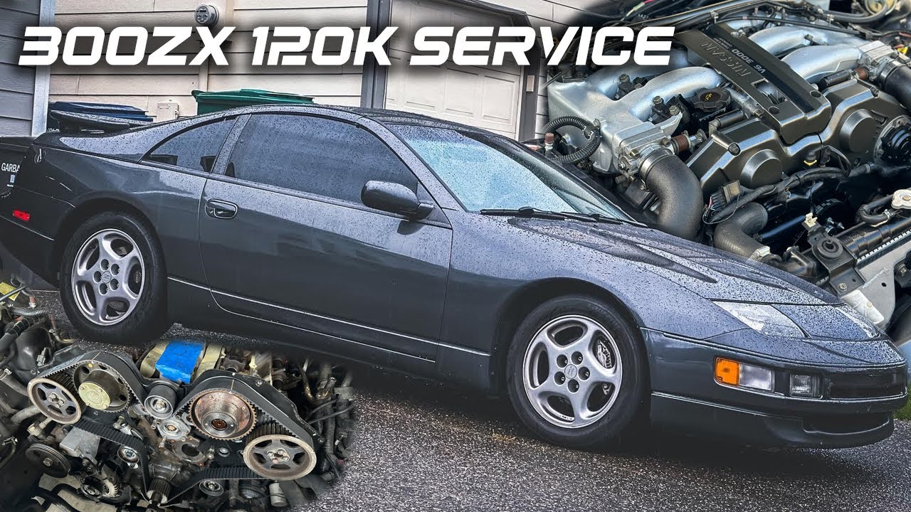 Z32 300zx Timing Belt 120K Full Service! | Super detailed DIY | Front Radiator, Crank Pulley Removal