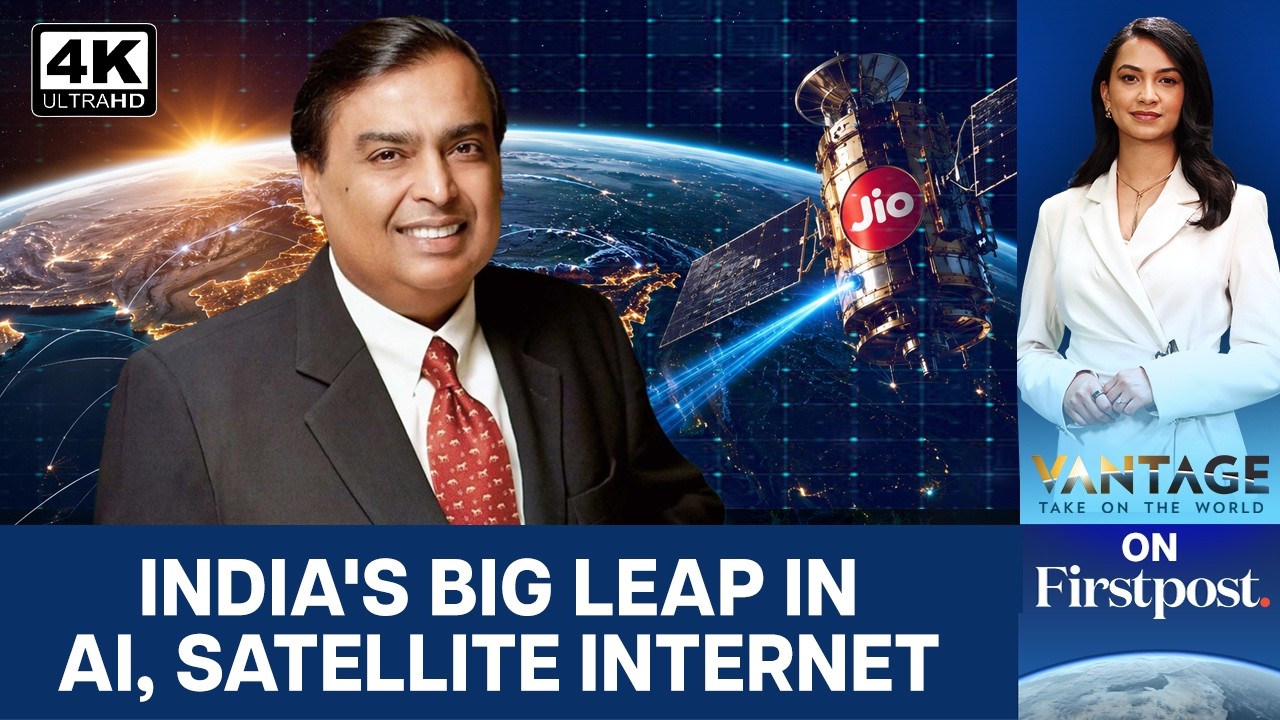 Reliance анонсирует собственный ИИ, спутниковый интернет и масштабное IPO Jio | Vantage на Firstpost