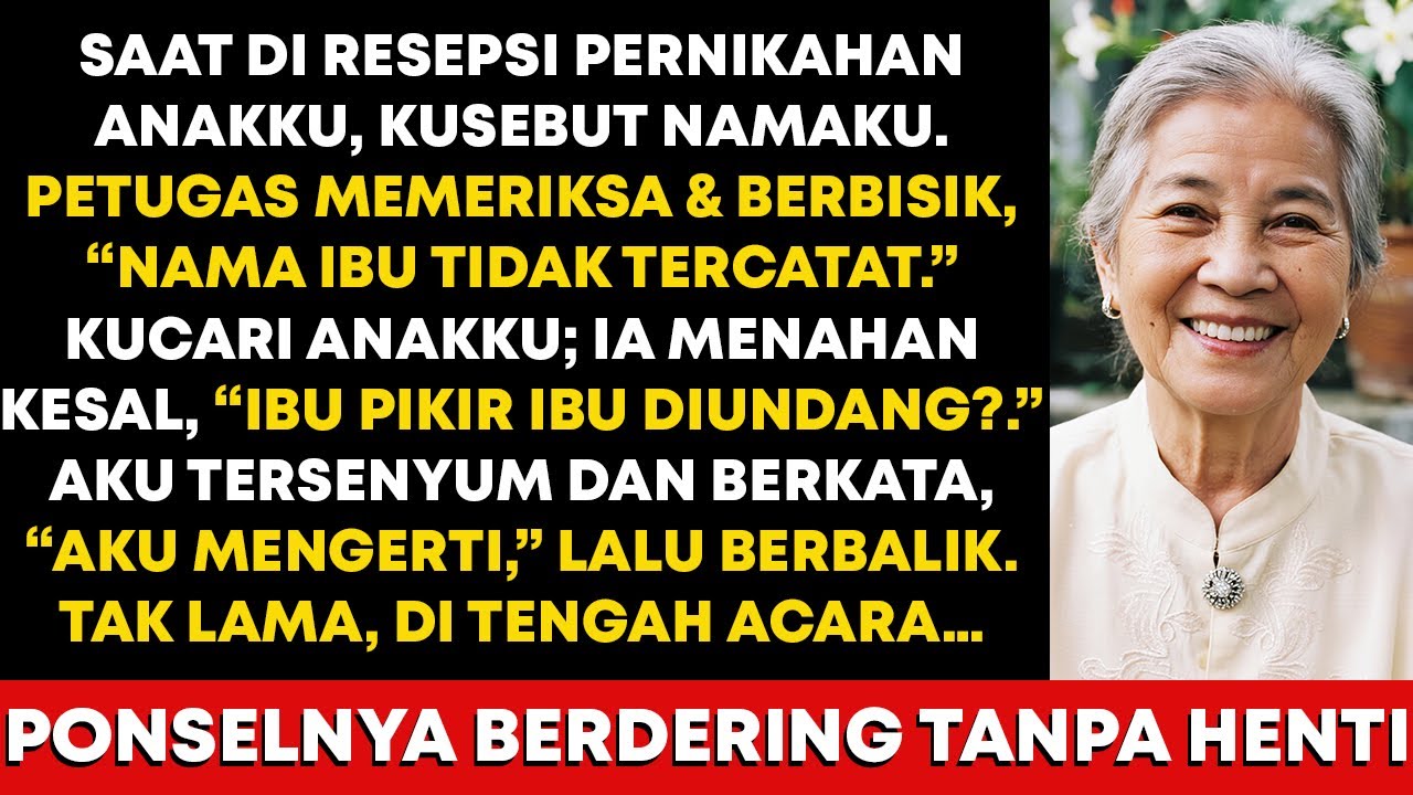 “Ibu Pikir Ibu DIUNDANG?” Ucap Anakku Di Resepsi Pernikahannya. Tak Lama, Ponselnya Berbunyi…