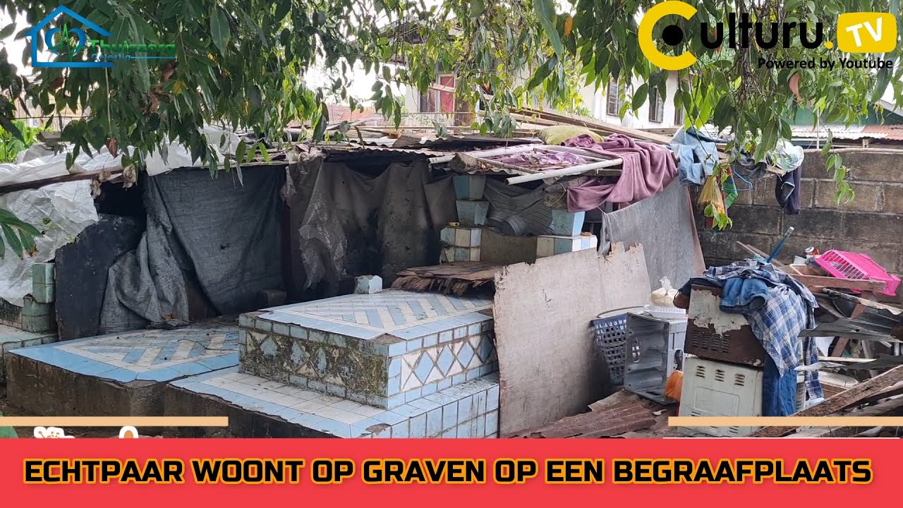 Suriname: Man woont op graven op een begraafplaats verl keizerstrt verschrikkelijke situatie (dl3)