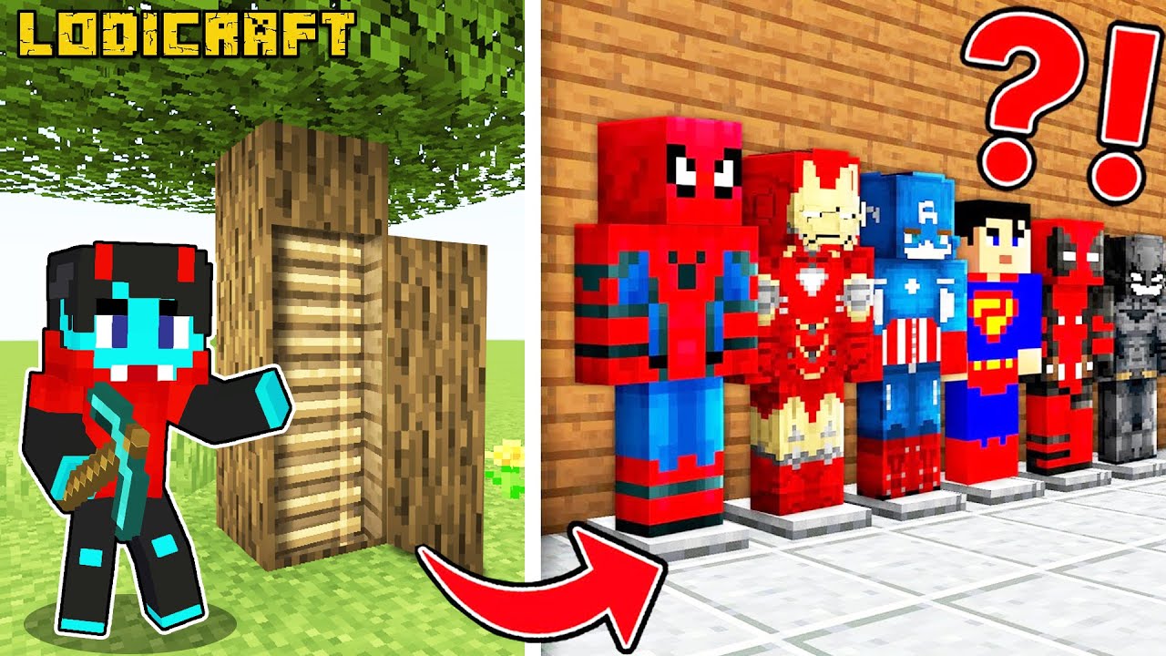 i Built a SUPERHERO Secret Base in Minecraft!