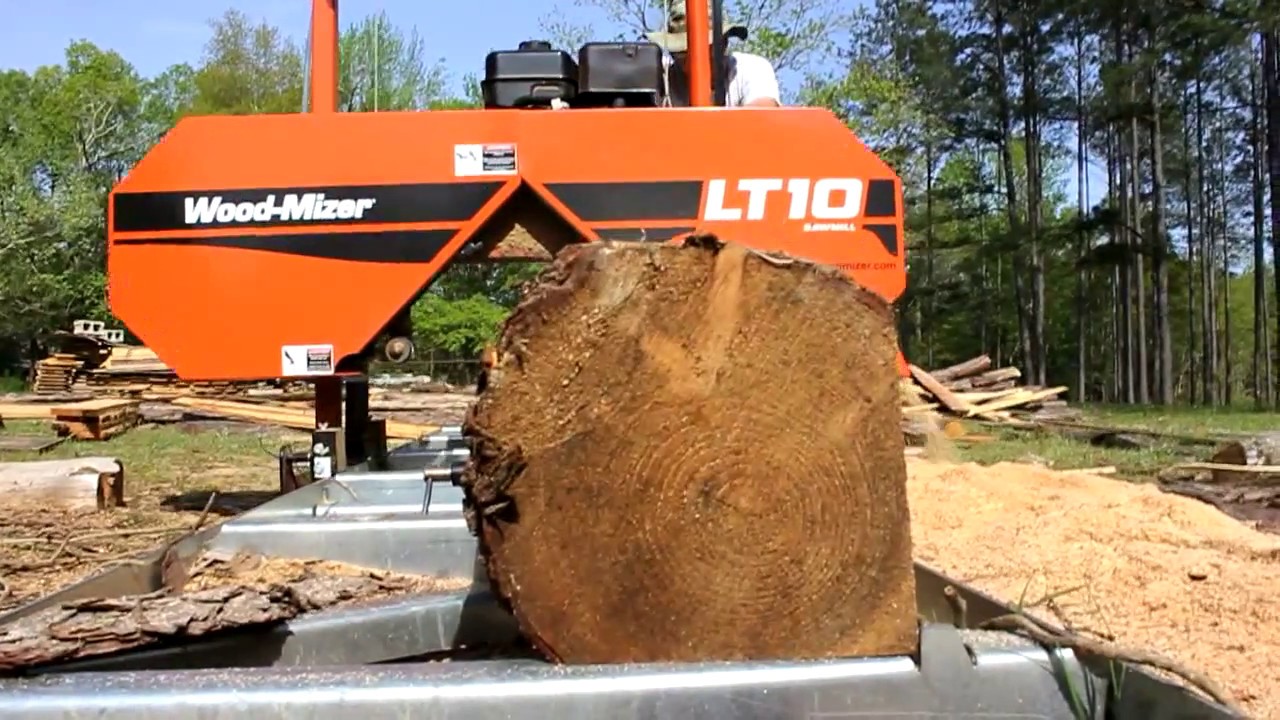 Hemlock lumber on the Wood Mizer LT10!