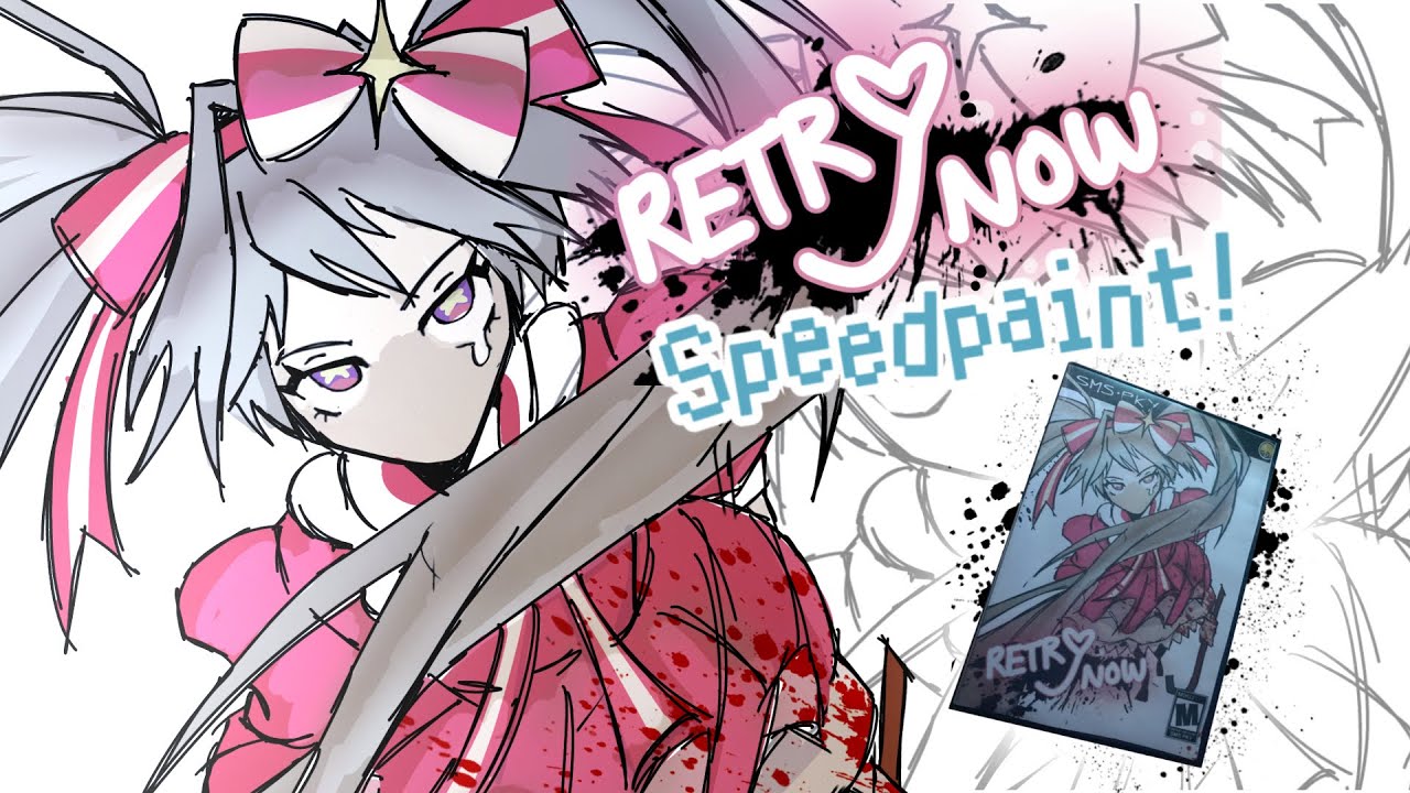 RETRY NOW 💖 Game Art Speedpaint [Ibis Paint X]