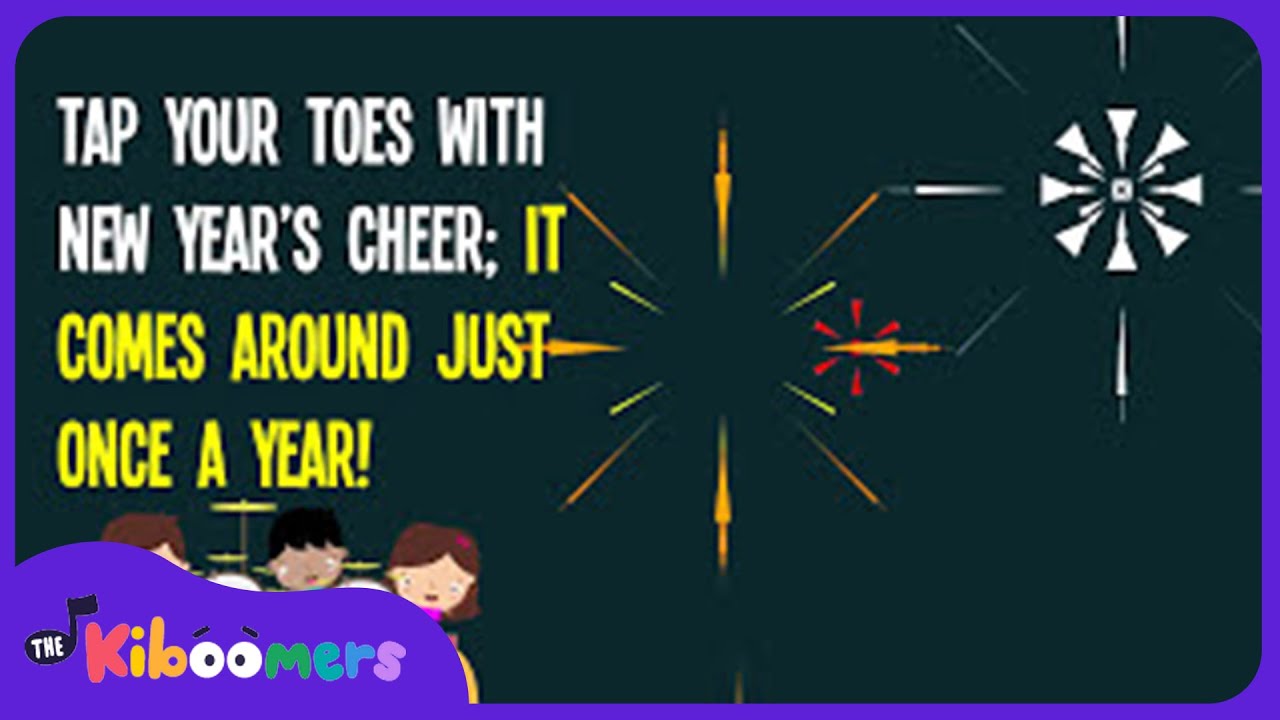 Happy New Year Lyric Video - The Kiboomers Preschool Songs & Nursery Rhymes