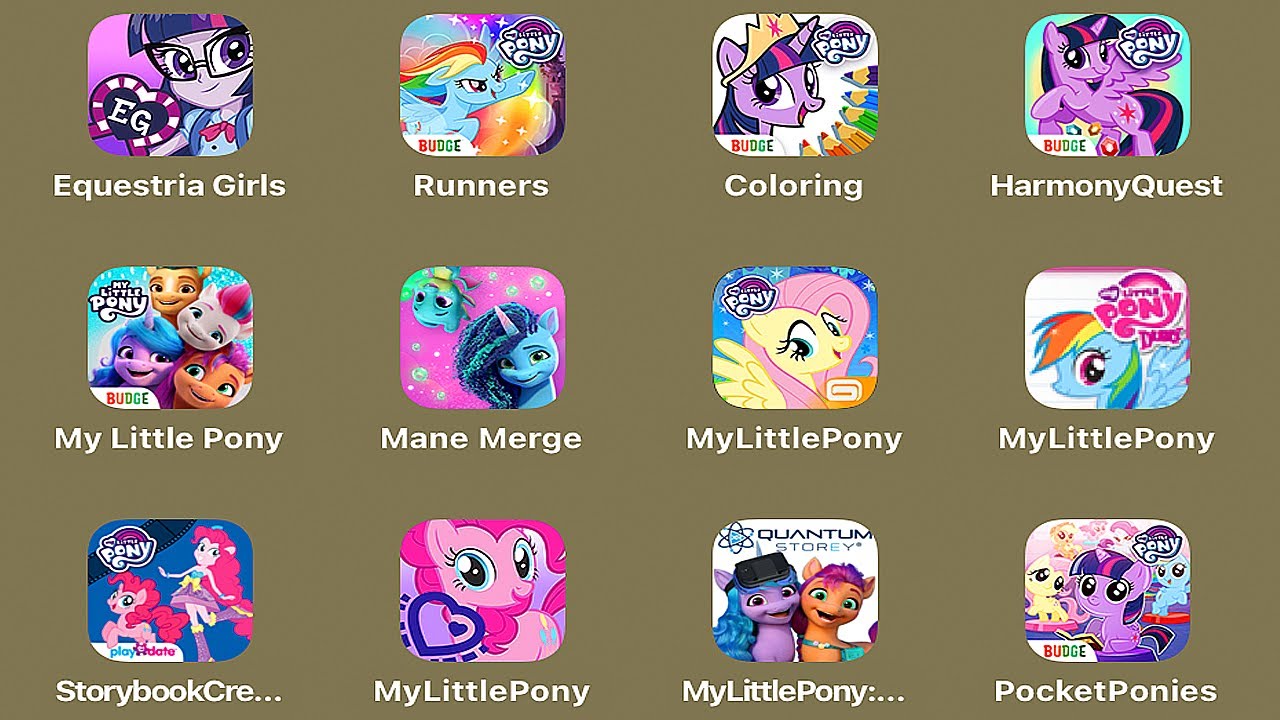 My Little Pony: Equestria Girls,Rainbow Runners,Color by Magic,Harmony Quest,MLP World,Mane Merge
