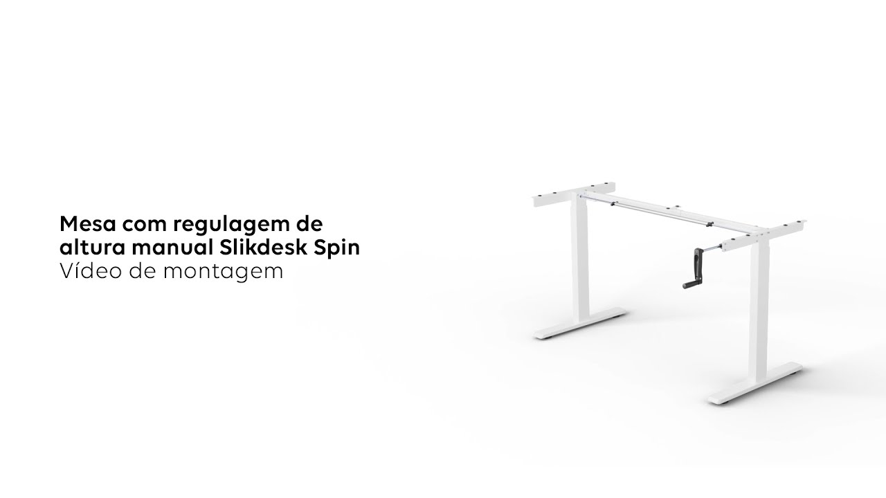 Mesa com regulagem de altura elétrica Slikdesk Spin - Vídeo de montagem