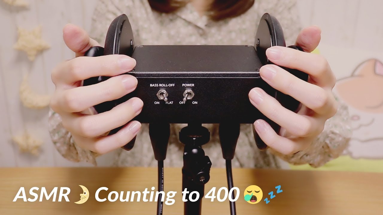 (SUB)[Japanese ASMR] Counting to 400 / Ear Touching, Tapping / Whispering