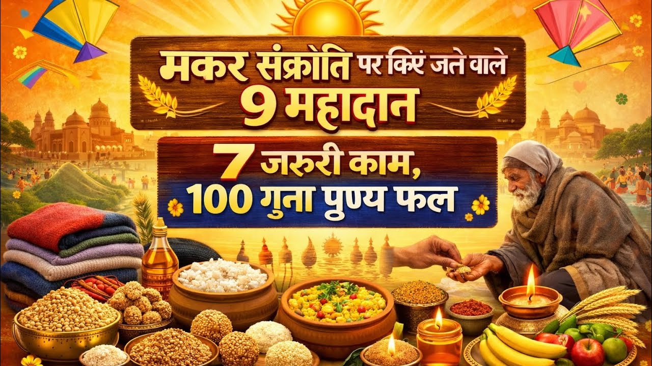 मकर संक्रांति पर करें ये 9 दान और 7 जरूरी काम | घर में होगी बरकत ही बरकत | बड़ा पुण्य