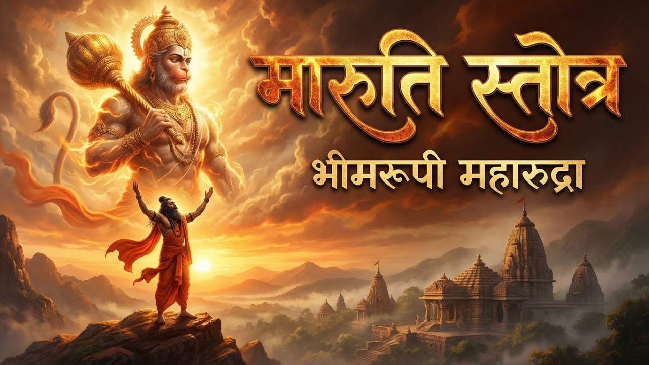भीमरूपी महारुद्रा मारुती स्तोत्र संपूर्ण | Bhimrupi Maharudra Full Stotra | Powerful Hanuman Stotra