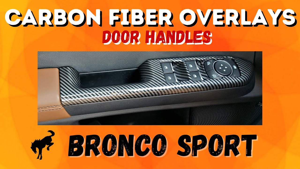Ford Bronco Sport 2021-2023 Carbon Fiber Overlay: Door Controls