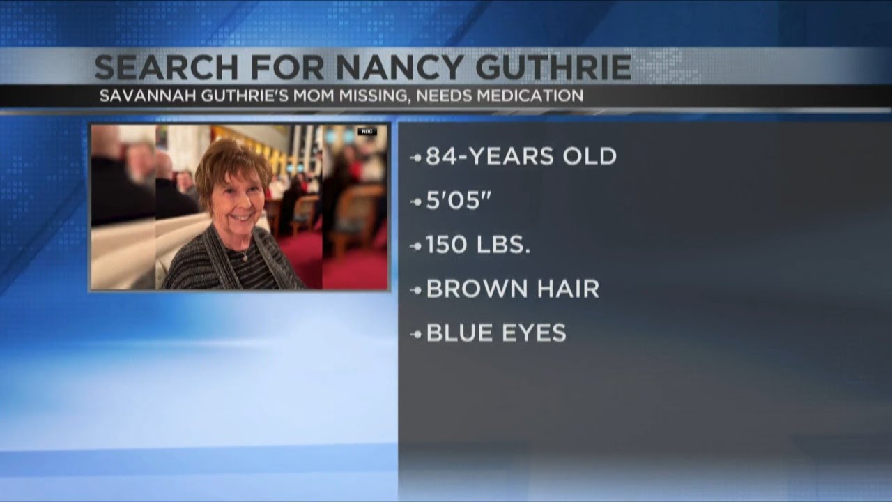 Day 6 of urgent search for Nancy Guthrie