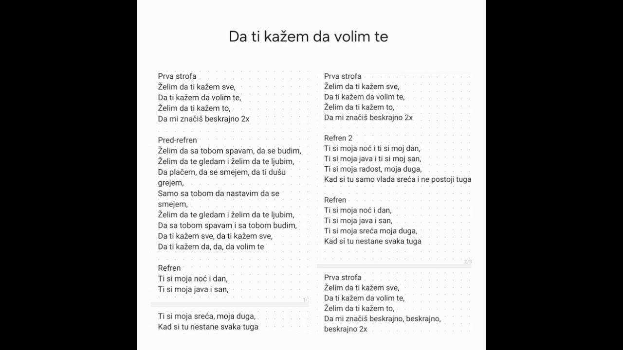 Da ti kažem da volim te (Instrumental)