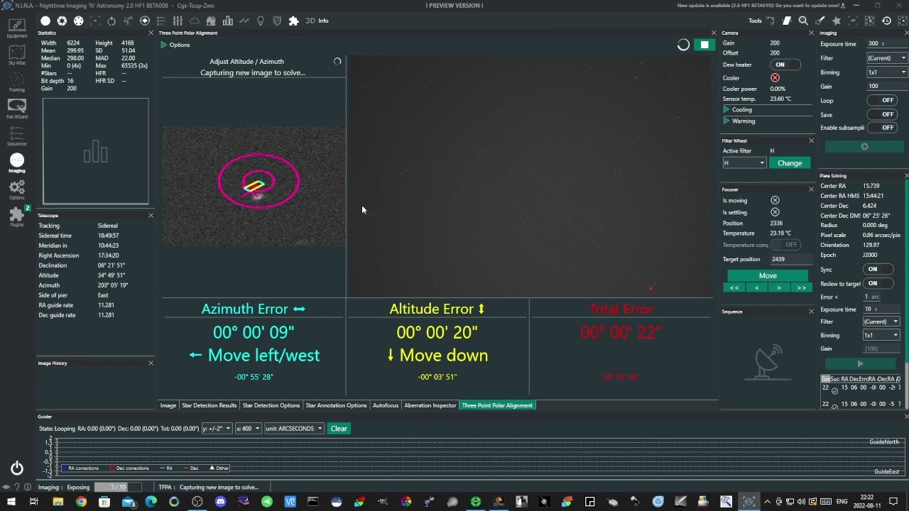 Astronomy session: Just testing, no astro dark