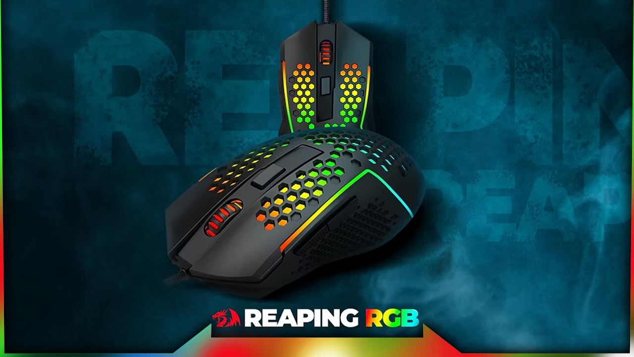 Mouse Gamer Redragon REAPING RGB 12400dpi 6 botoes preto m987-k