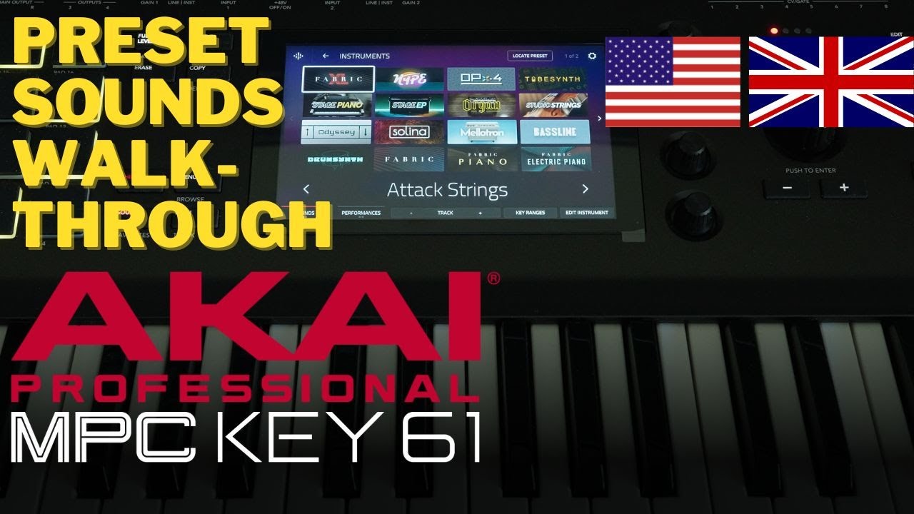 Akai Professional MPC Key 61 Preset Sounds Walkthrough
