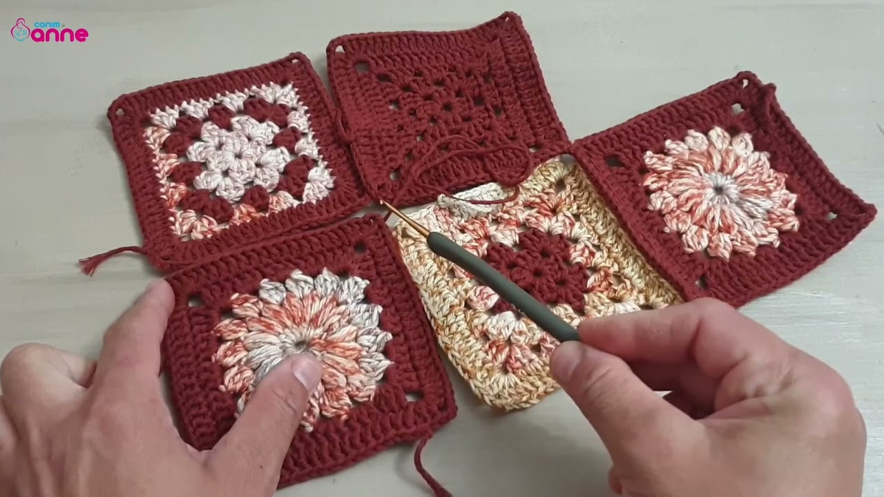 Tığ İşi Patchwork Çanta Modeli Yapılışı