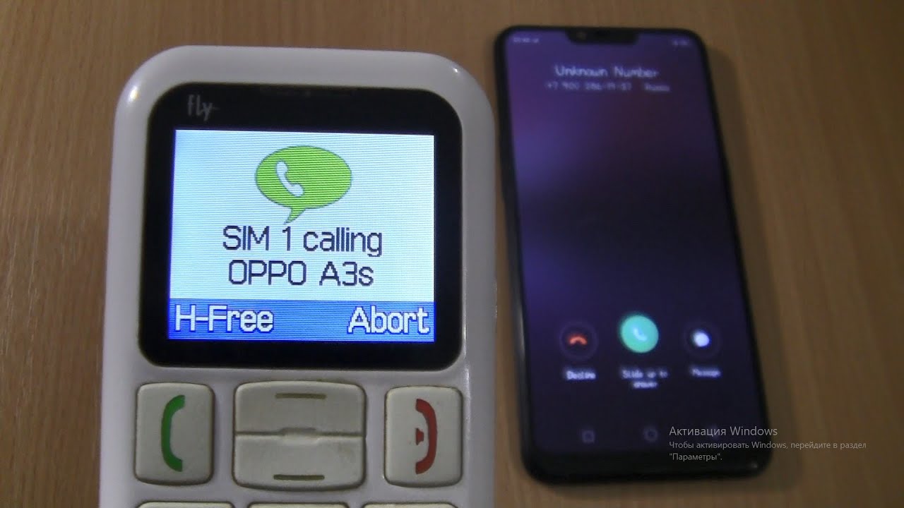 Incoming call & Outgoing call at the Same Time OPPO A3s+Fly Ezzy 5