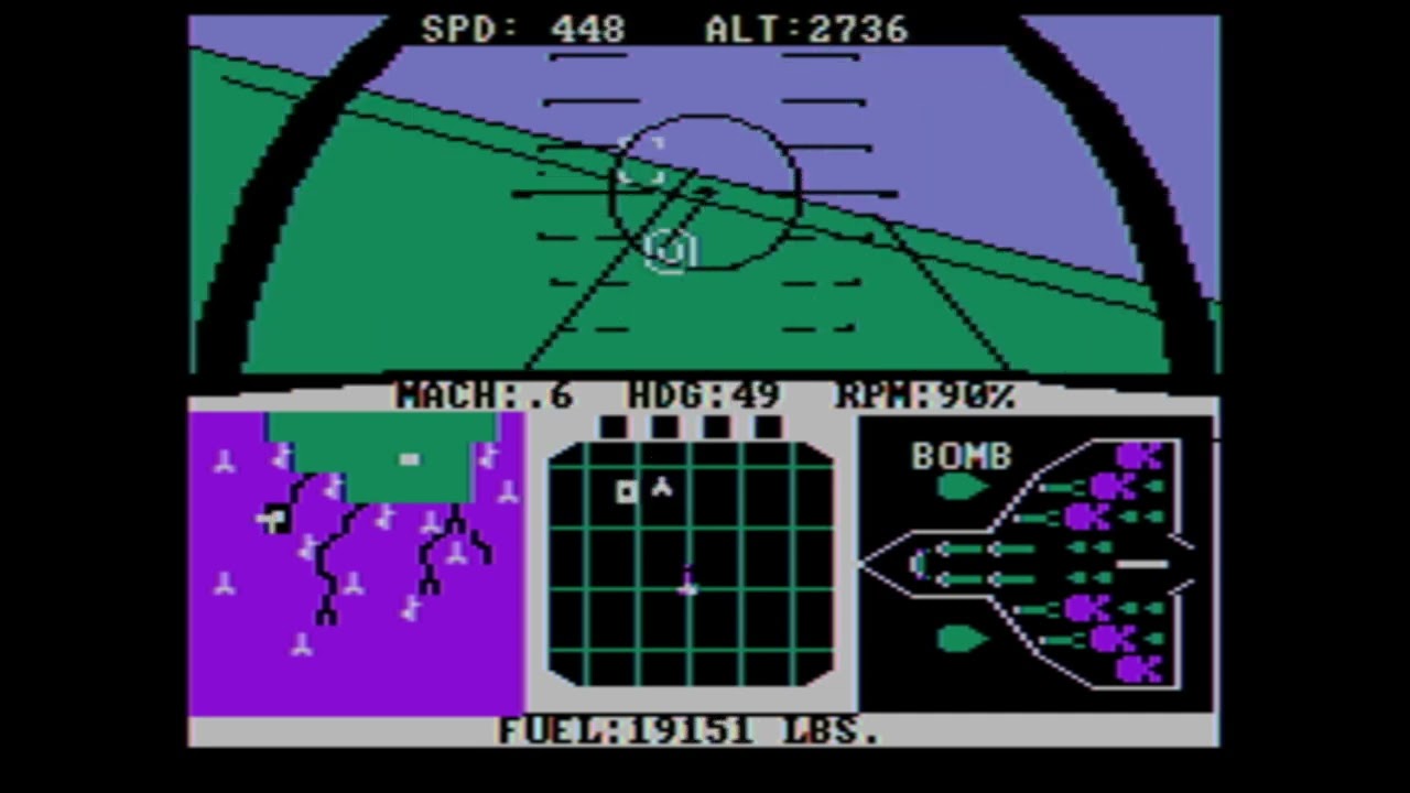 F-15 Strike Eagle - 1985 - IBM PC XT (emulated in PCem)