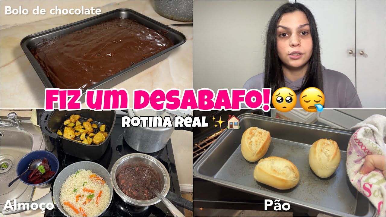 FIZ UM DESABAFO,NÃO É FÁCIL! + ROTINA REAL POR AQUI! 🏠🙏🏻😪 Fiz almoço, bolo…