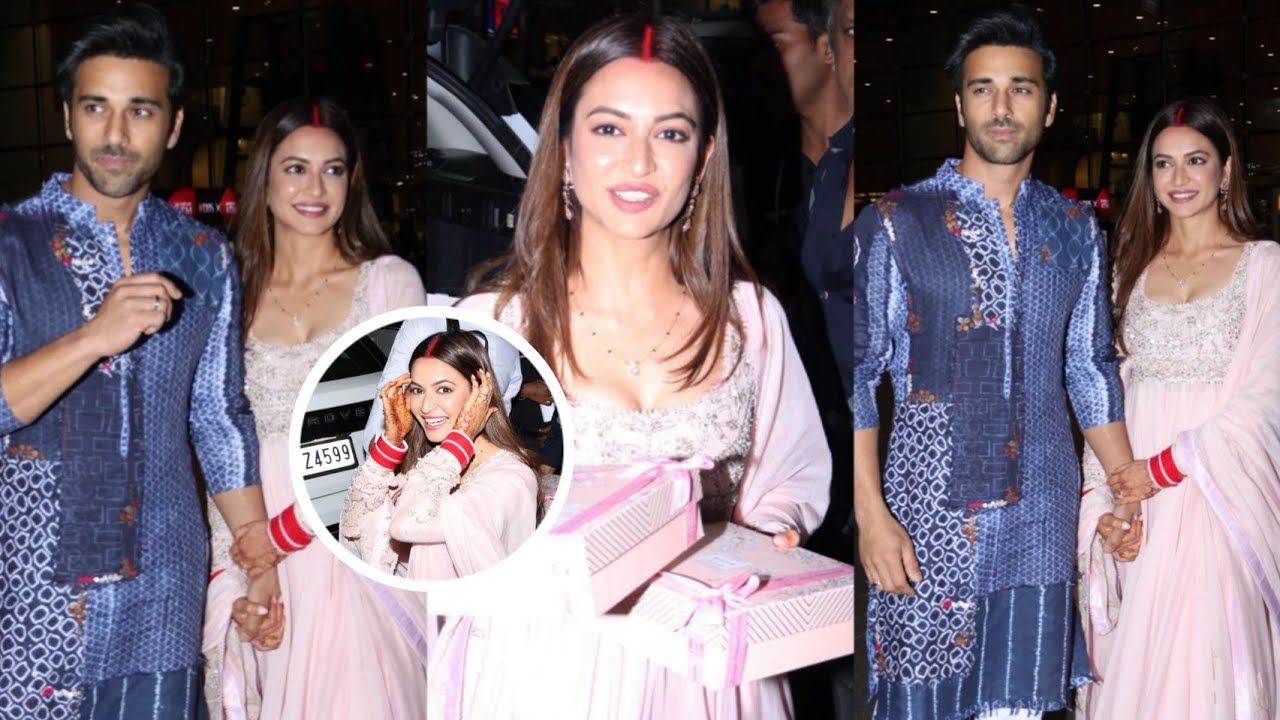 NEWLY MARRIED COUPLE KRITI KHARBANDA AND PULKIT SAMRAT RETURNING BACK TO MUMBAI POST THEIR WEDDING 💖