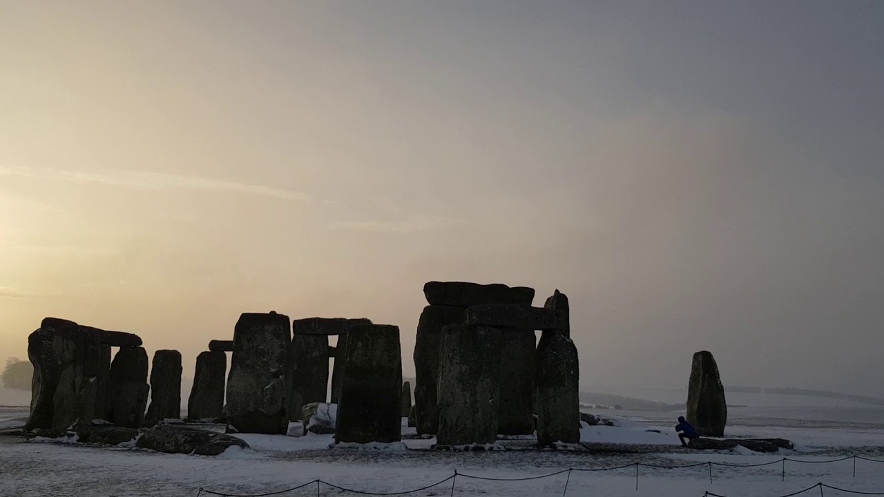 Snowhenge. A cold Stonehenge private access winter tour.