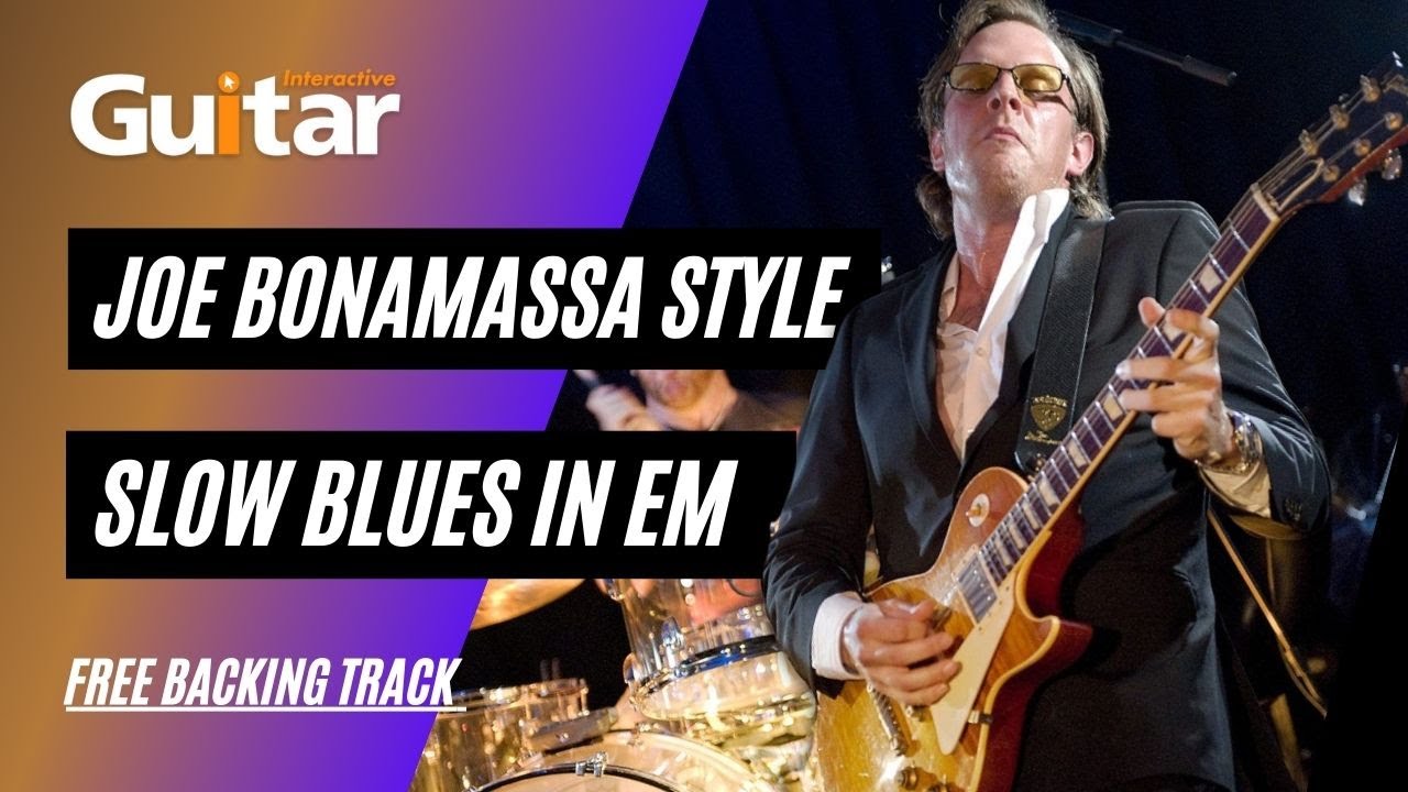 Joe Bonamassa Style Slow Blues in Em | Free Backing Track Friday