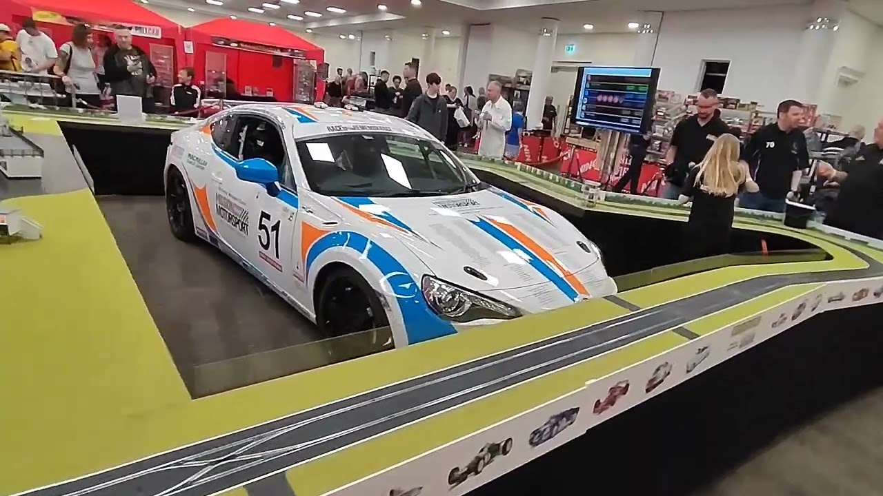 Tracks in action @UK Slot festival 24 mission motorsports MR D Slot Drag Raceway