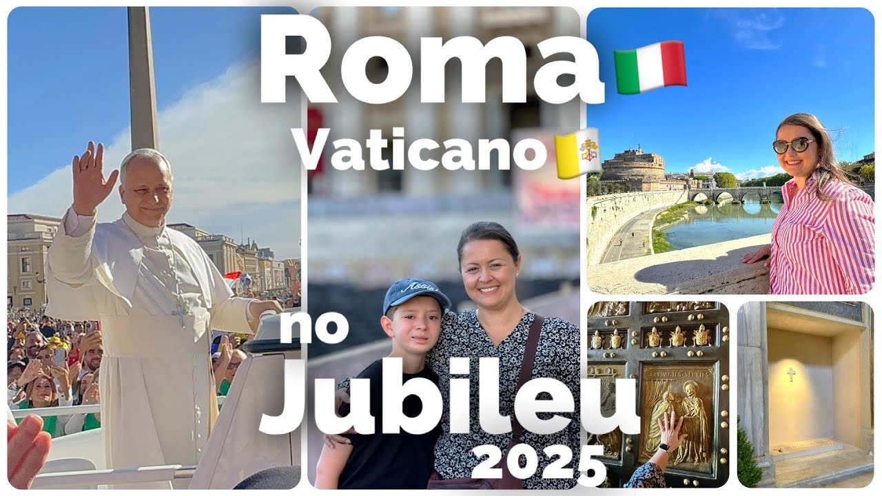 Chegamos em Roma! 🇮🇹 Vimos o Papa no Vaticano🇻🇦Portas Santas ✝️ Jubileu 2025 🙌🏼