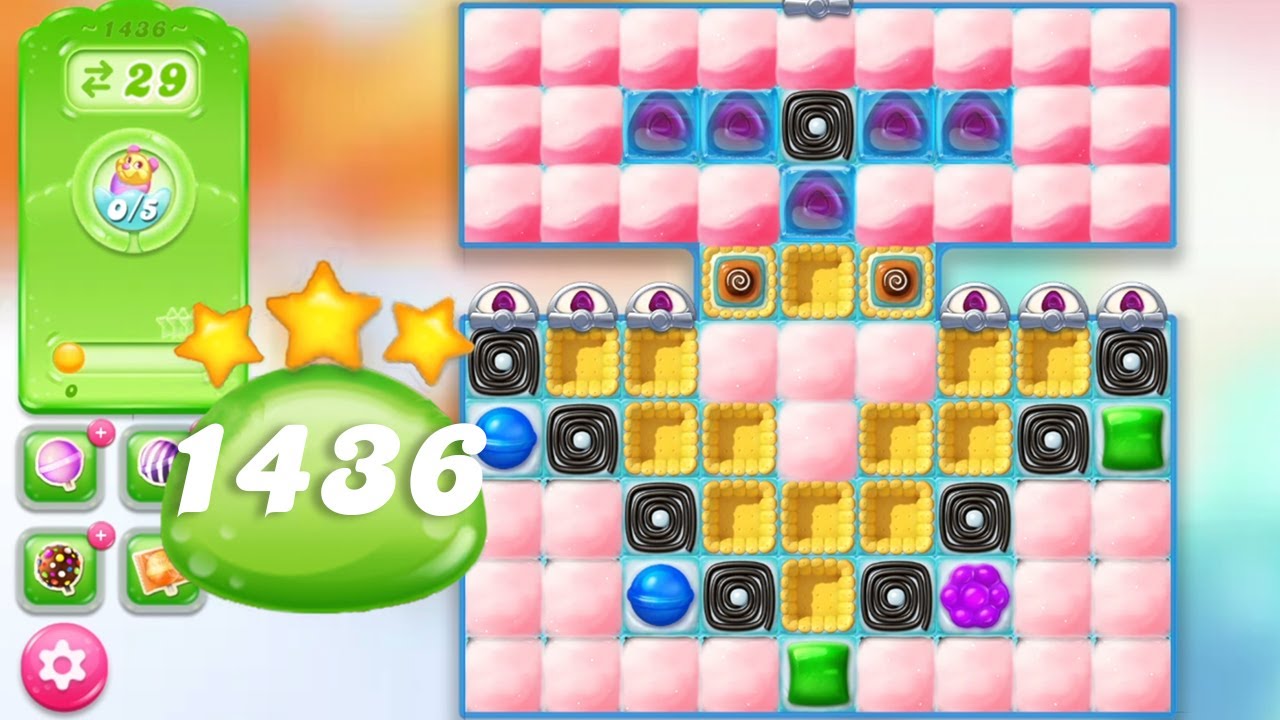 Candy Crush Jelly Saga Level 1436 || 3 Stars 🌟🌟🌟