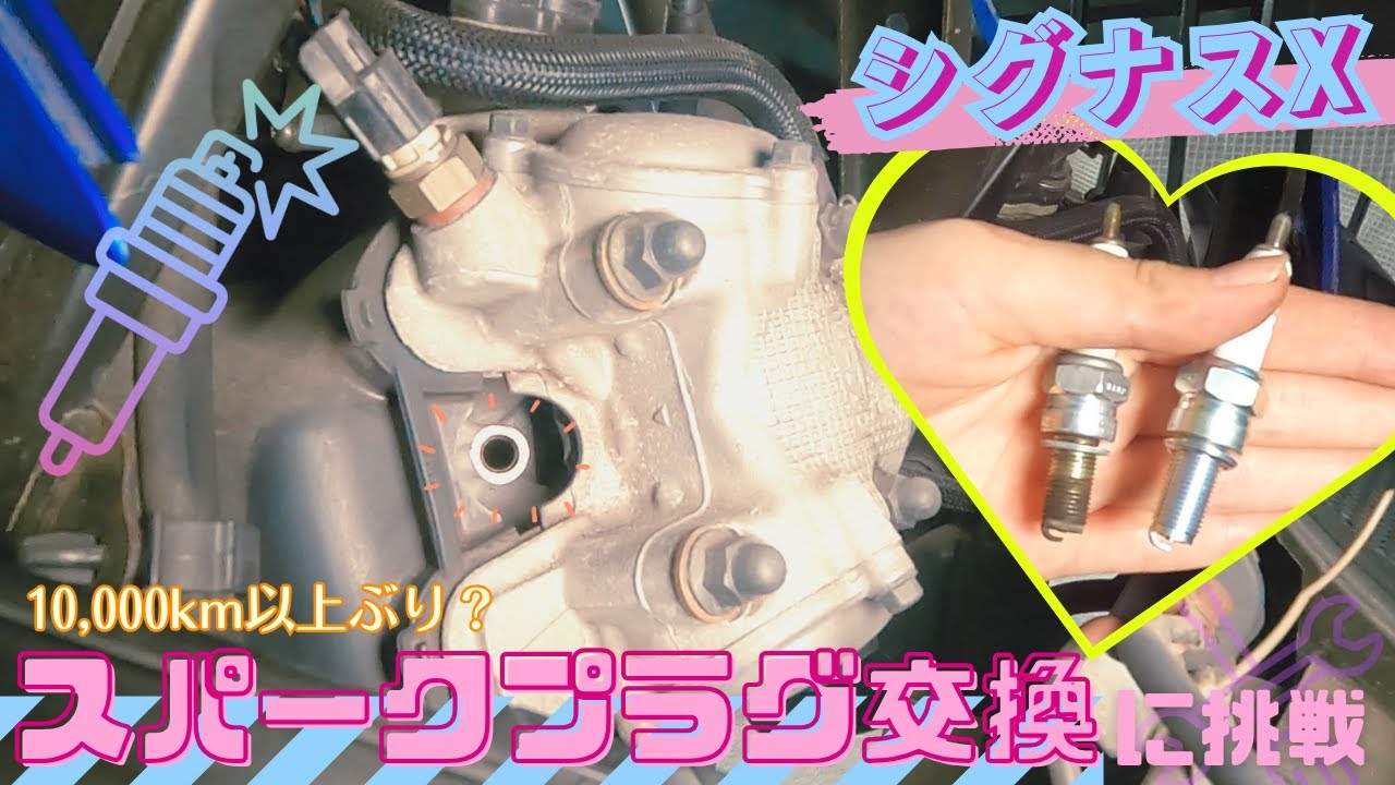 【シグナスX】いつから使ってたのかわからないスパークプラグをいよいよ交換 / DCMブランドの格安オイルを買ってみた