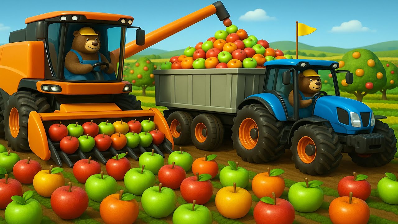 Surprised by the Giant Harvest of Farmer Bears – Trucks Overflowing with Fruits! | Farm Work