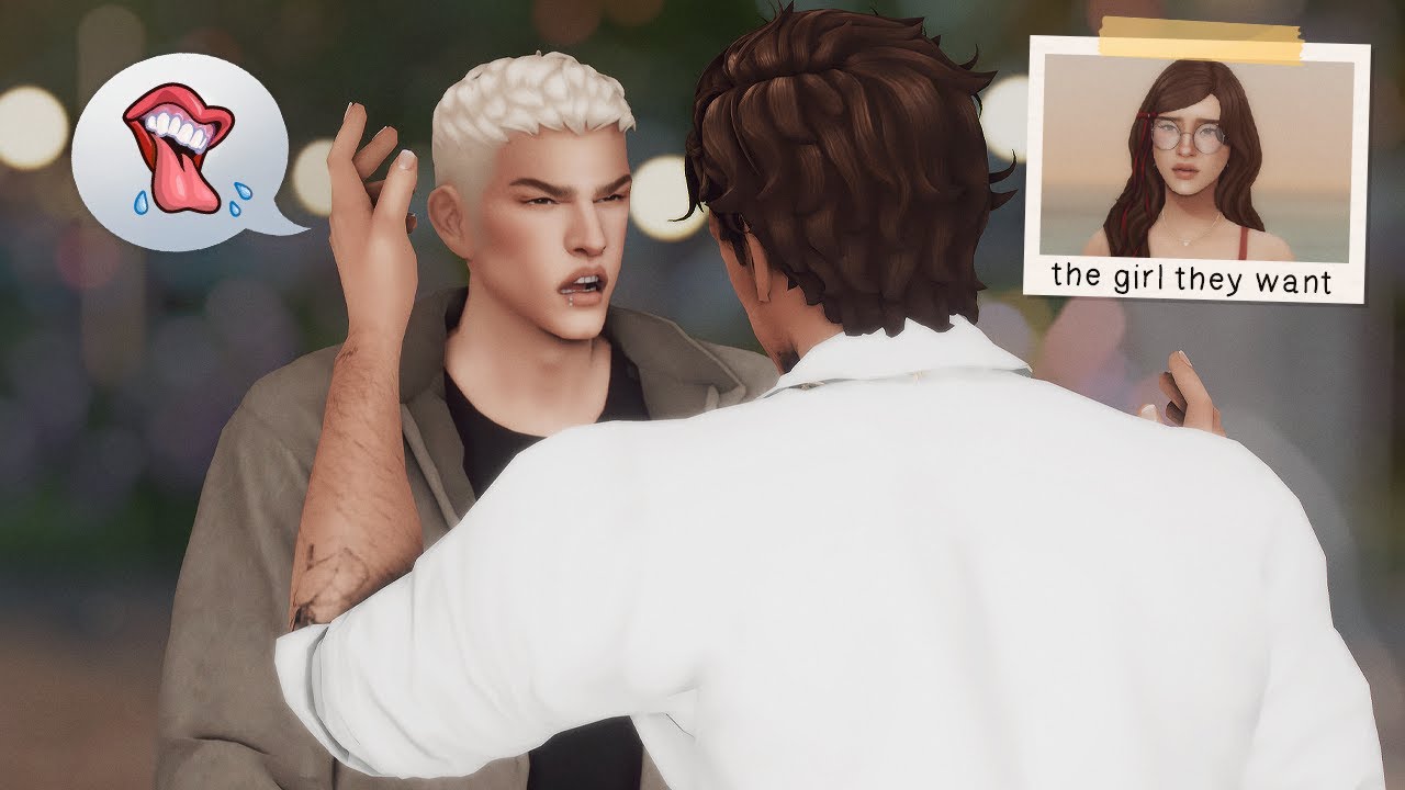 My sim has hot men fighting over her and I'm kinda jealous tbh