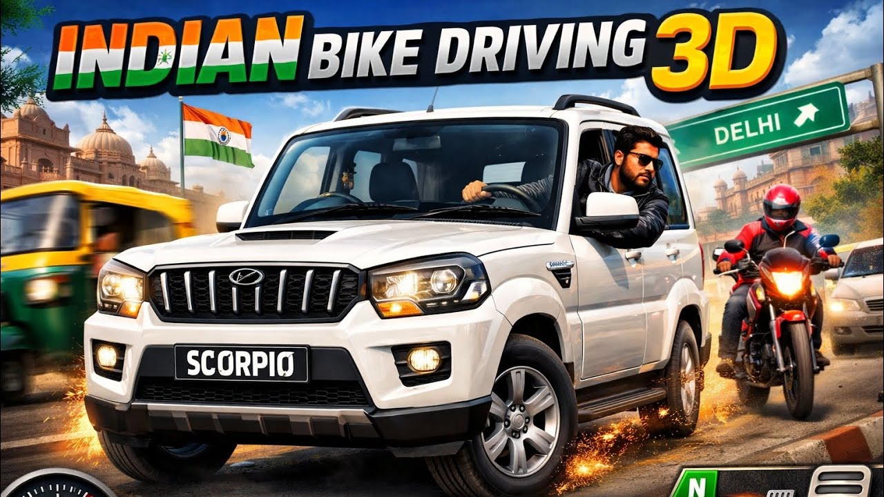 Indian Bike Driving 3D में Scorpio से शहर में धमाल 😱