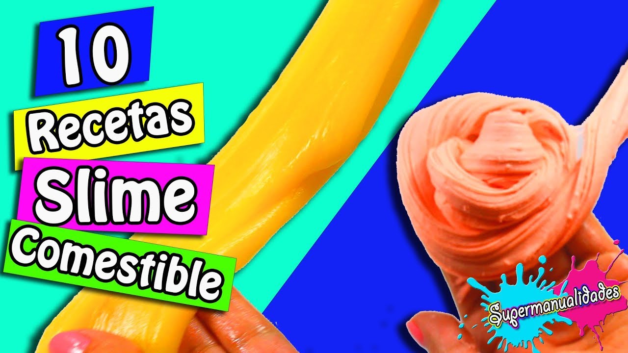 Probando recetas de Slime comestible ( sin borax, pegamento y detergente ) - Supermanualidades