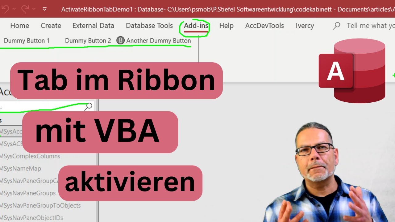 Microsoft Office Ribbon Tab mit VBA aktivieren