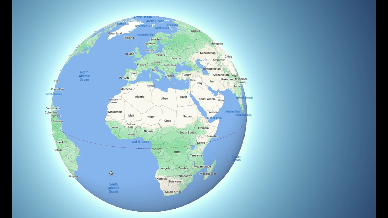 የመሬት ሽክርክሪት ሉል  Rotation of earth in glob
