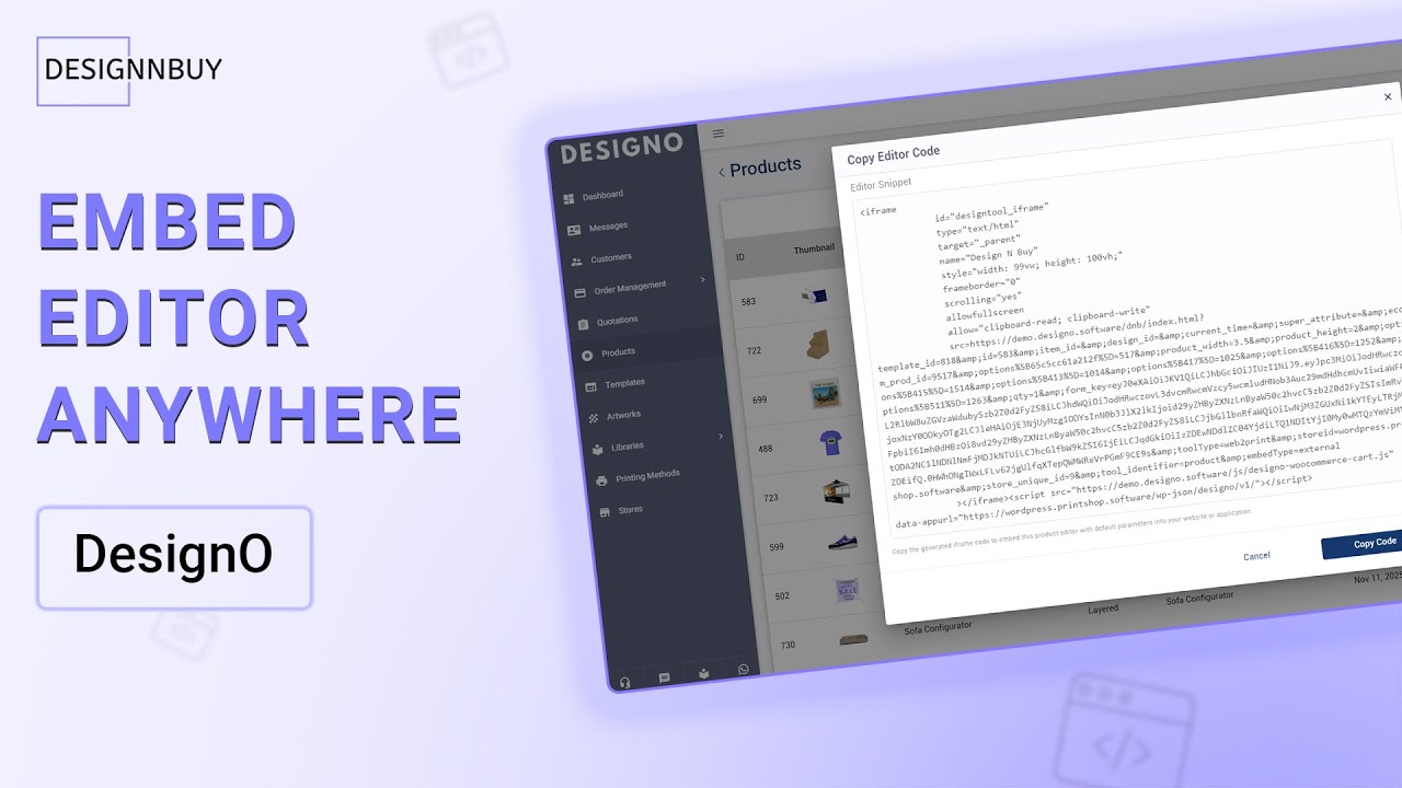 How to Embed the Design Editor Anywhere | DesignO Online Designer