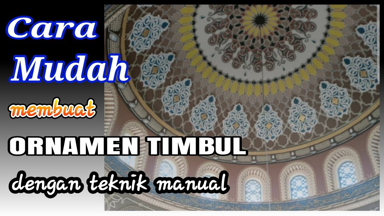 Pembuatan Ornamen Timbul Grc Board Pada Plafon Kubah Masjid Dengan Cara Manual
