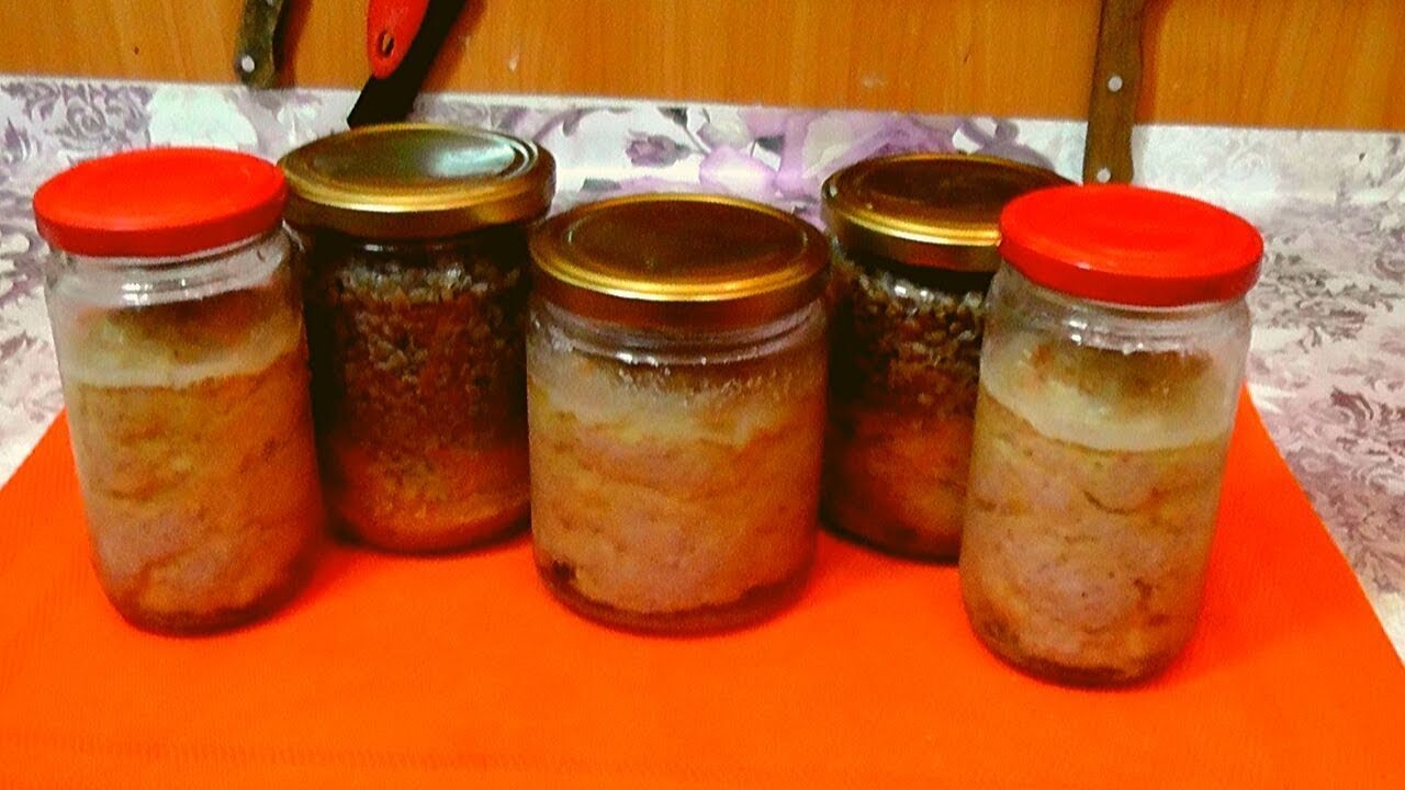 КАК ПРИГОТОВИТЬ ТУШЕНКУ БЕЗ АВТОКЛАВА ИЗ ФАРША ,ГРЕЧНЕВАЯ КАША С МЯСОМ.