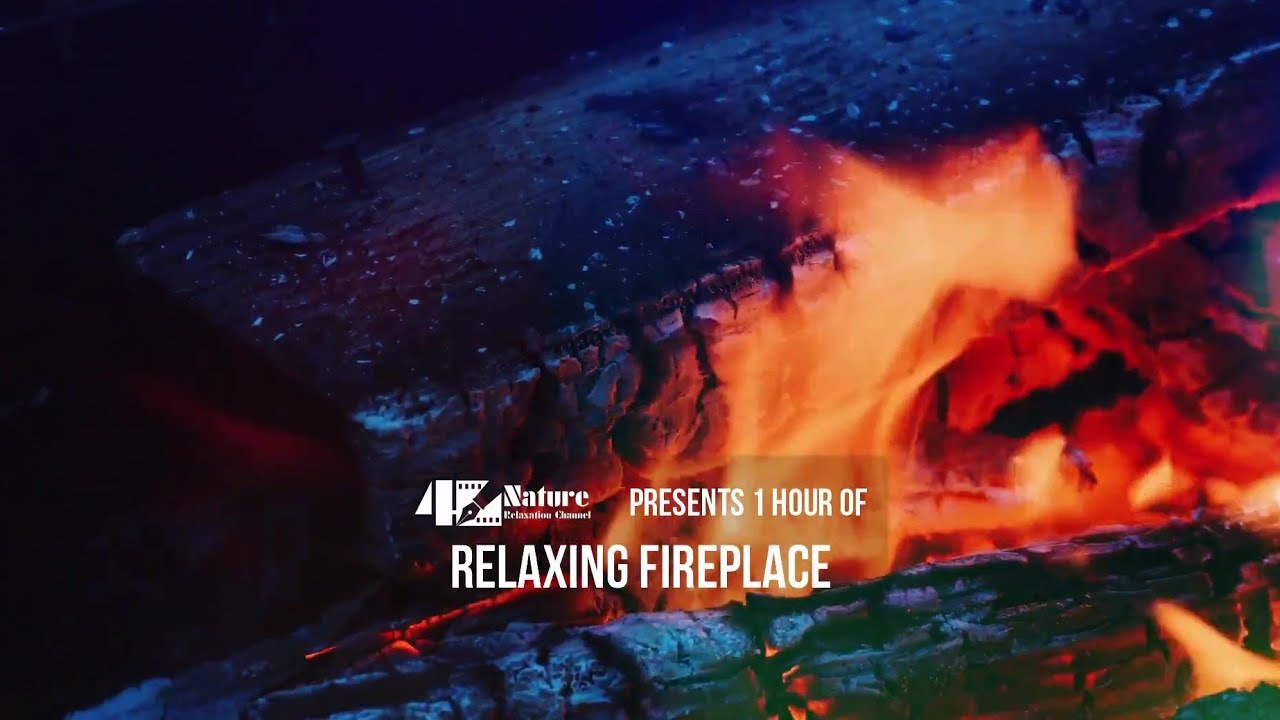 🔥 Relaxing Fireplace 🔥 with Burning Logs and Crackling Fire Sounds for TV Screensaver ( 1 HOUR )