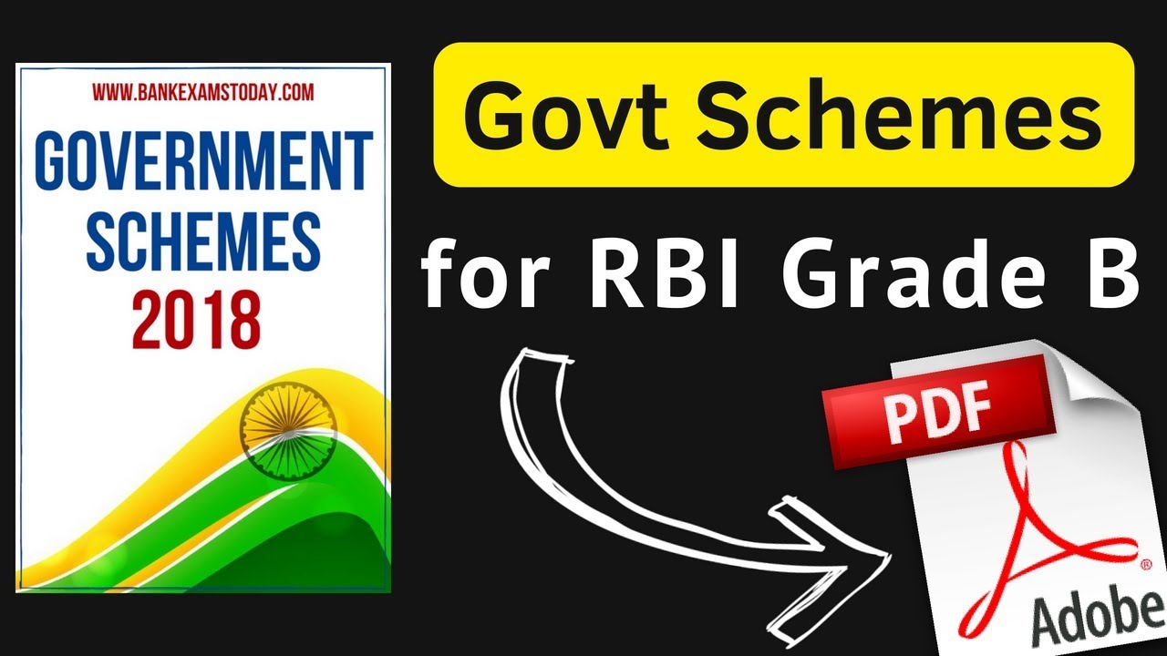 Government Schemes for RBI Grade B Live Test - Part 5