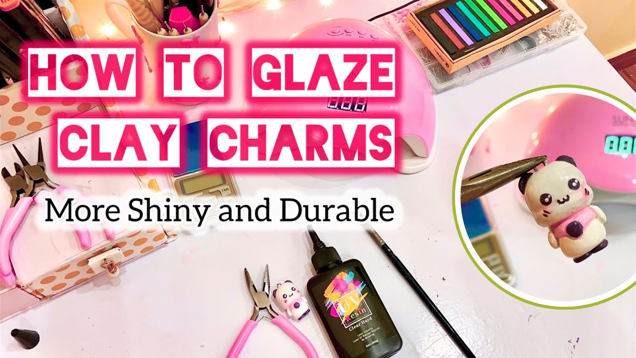 How to Glaze Clay Charms with UV Resin | Easy DIY Air Dry Clay Glazing Tutorial (2025)