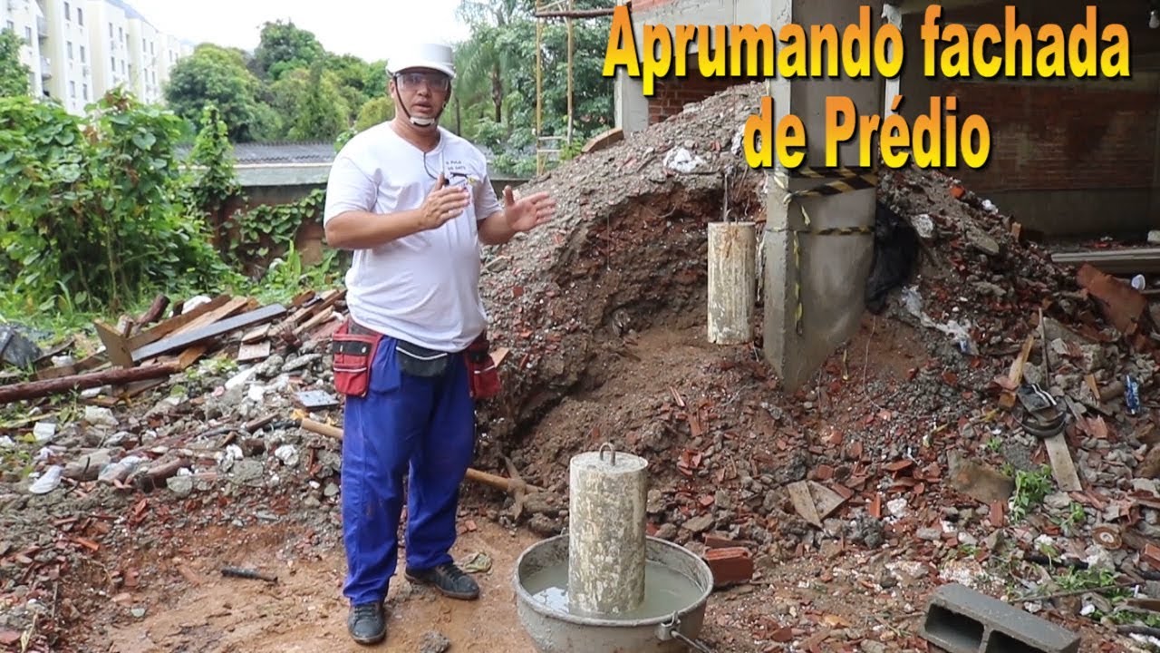 Como aprumar Fachada de edifício