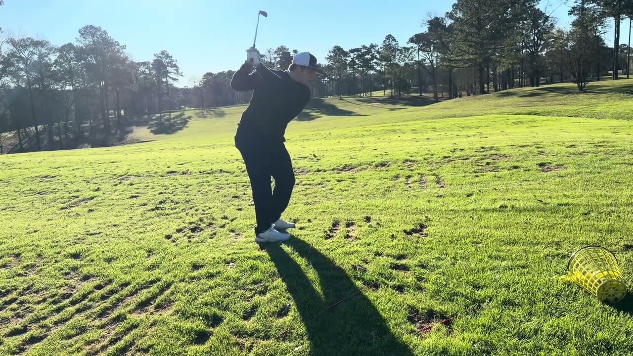 Beginner golf range session