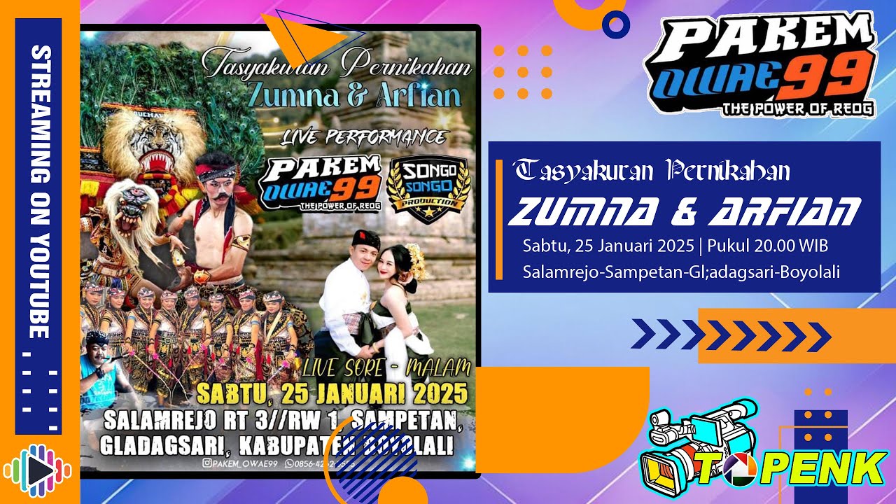LIVE Seni Reok PAKEM 99 Abah Junet | Tasyakuran Pernikahan YUMNA & ARFIAN | Salamrejo-Sampetan