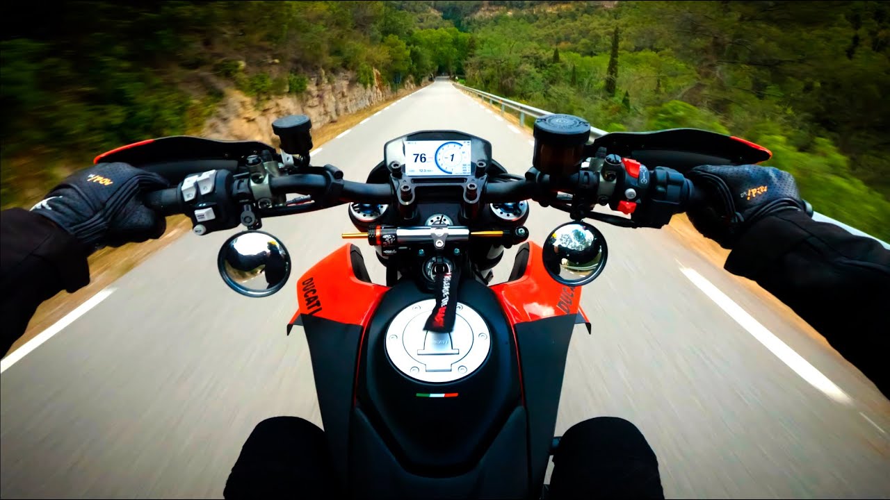 Ducati Hypermotard 950SP PURE SOUND POV WHEELIES! / AustinRacing RS22 / 4k 60FPS / DRPOV
