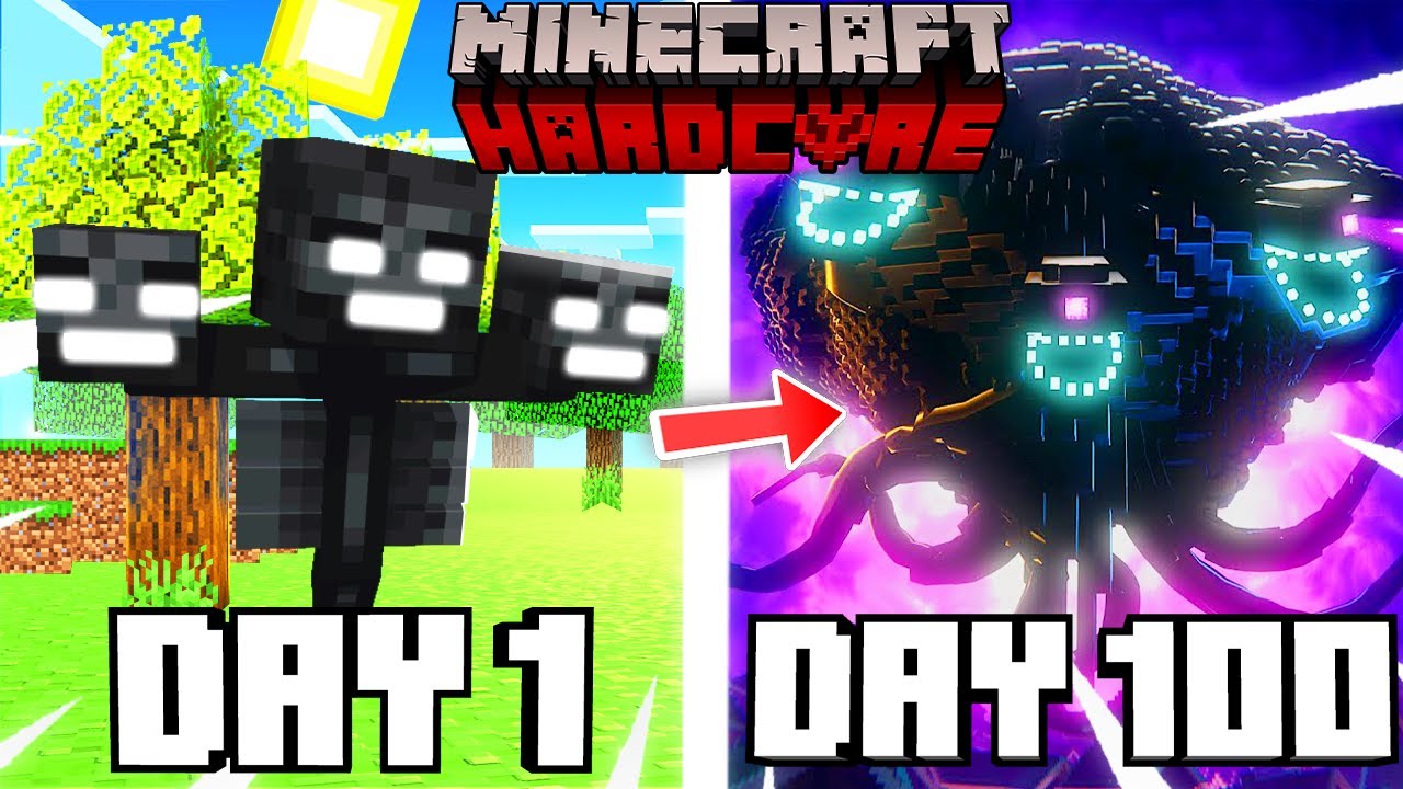Menghabiskan 100 hari jadi wither di minecraft