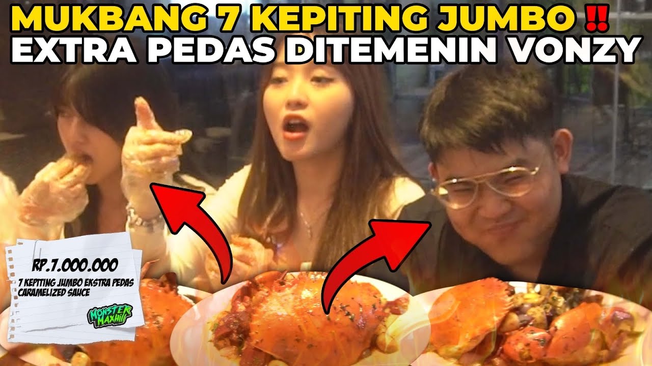 PRTAMA KALI AJAK VONZY MUKBANG ‼️ MUKBANG 7 KEPITING JUMBO HOT EXTRA PEDAS - FT VIOR ALSHAD