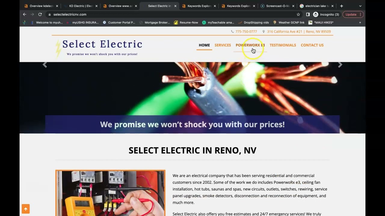 Select Electric, Electrician Reno