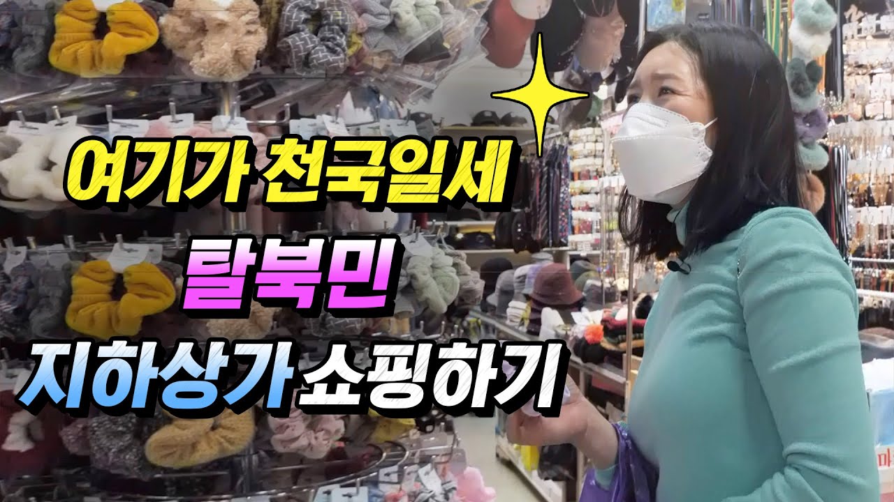 [ENGLISH SUB] 여기가 천국일세, 탈북민 지하상가 쇼핑하기ㅣ아랫동네 놀새들 North Korean Defector  Kang Eunjung Shopping in Seoul
